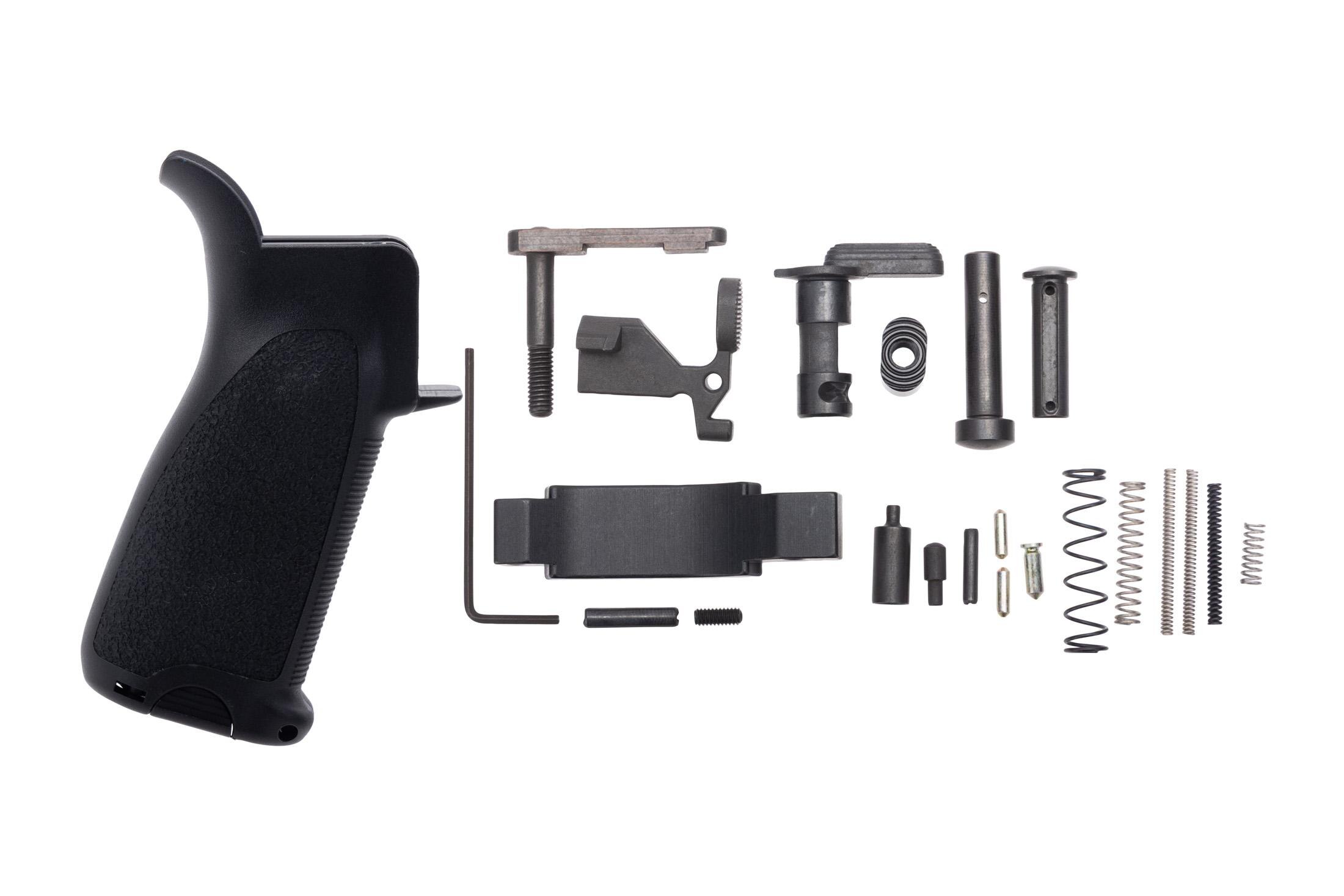 CMC Triggers AR-15 Lower Parts Kit - No FCG/Grip with BCM Grip - Mod 3 - Black